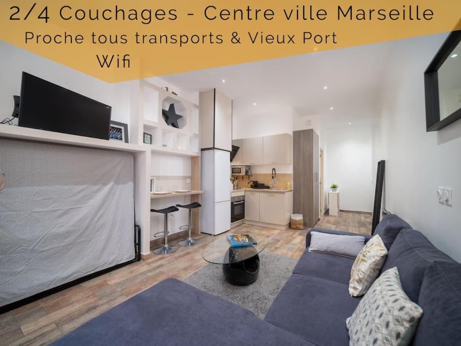 Appartement Tout Equipe 2 A 4 Couchages Au Coeur Du Vieux Port Marseille Luaran gambar